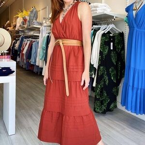 MARIE OLIVER COTTON HALTER DRESS